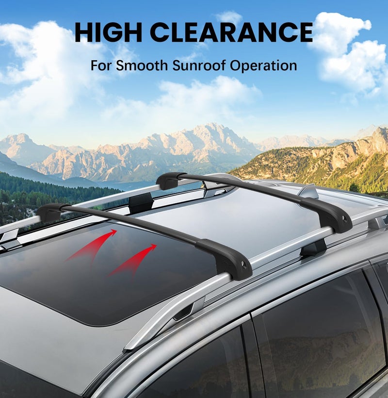 Soruci Roof Rack Cross Bars 300lbs Compatible with Subaru Forester 2014-2026 (Not for Wilderness) Lockable Aluminum Roof Rails Crossbar with Lock for Rooftop Cargo Bars Luggage Rack Bike Snowboard - Image 5